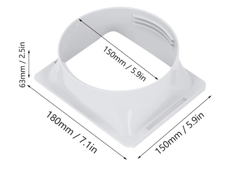 Square round exhaust duct - square,